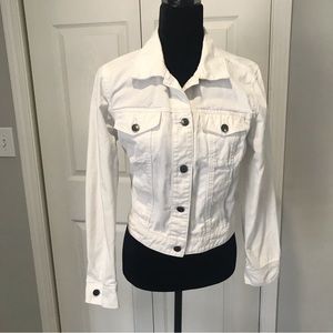 Faded Glory White Jean Jacket. Size M